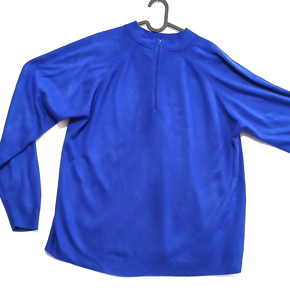 LUXELON Vintage Women's Zippered Sweater Blue Size 1X Type 14